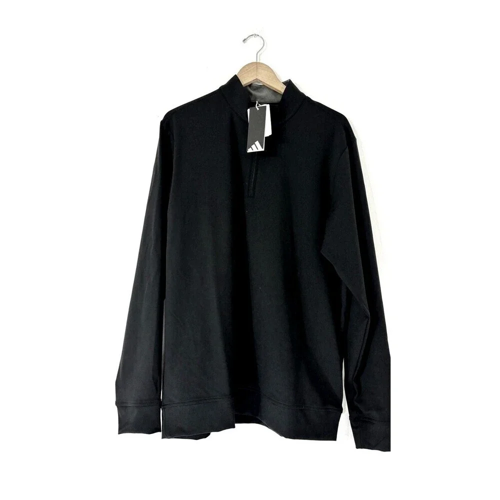 adidas Men's Ultimate365 Classic Quarter-Zip Pullover - Black Large